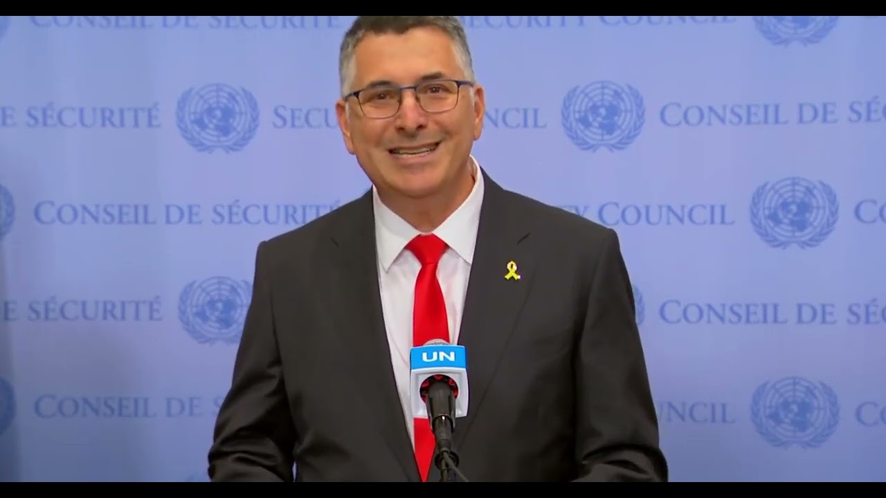 Danny Danon and Gideon Saar (Israel) on the situation in Palestine - Security Council Media Stakeout