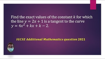 How to use the discriminant to solve an intersection problem (IGCSE Add. Maths 2021)