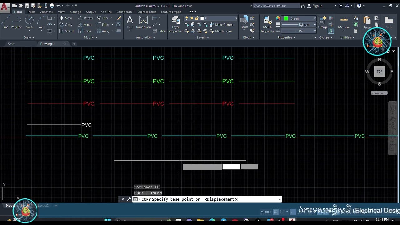 How to Write Text Between Line in AutoCAD by Electrical Design Specialist