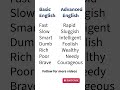 Basic English vs Advanced English #english #spokenenglish #spoken #englishspeaking