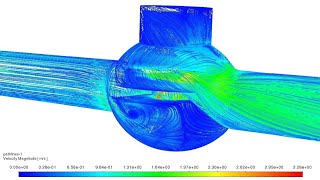 CFD valve flow simulation (Valve SDNR80)