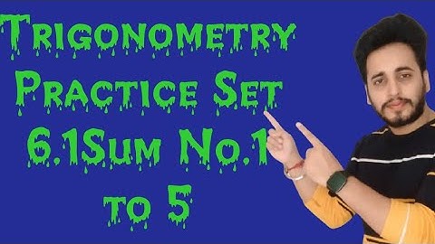 Trigonometry Practice Set 6.1 Class 10 Maharashtra Board New Syllabus Part 1