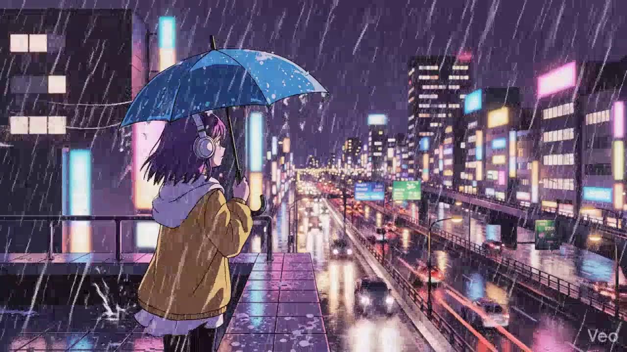 Urban Rain 🌧️ Japanese Neon City Lofi Study Beats
