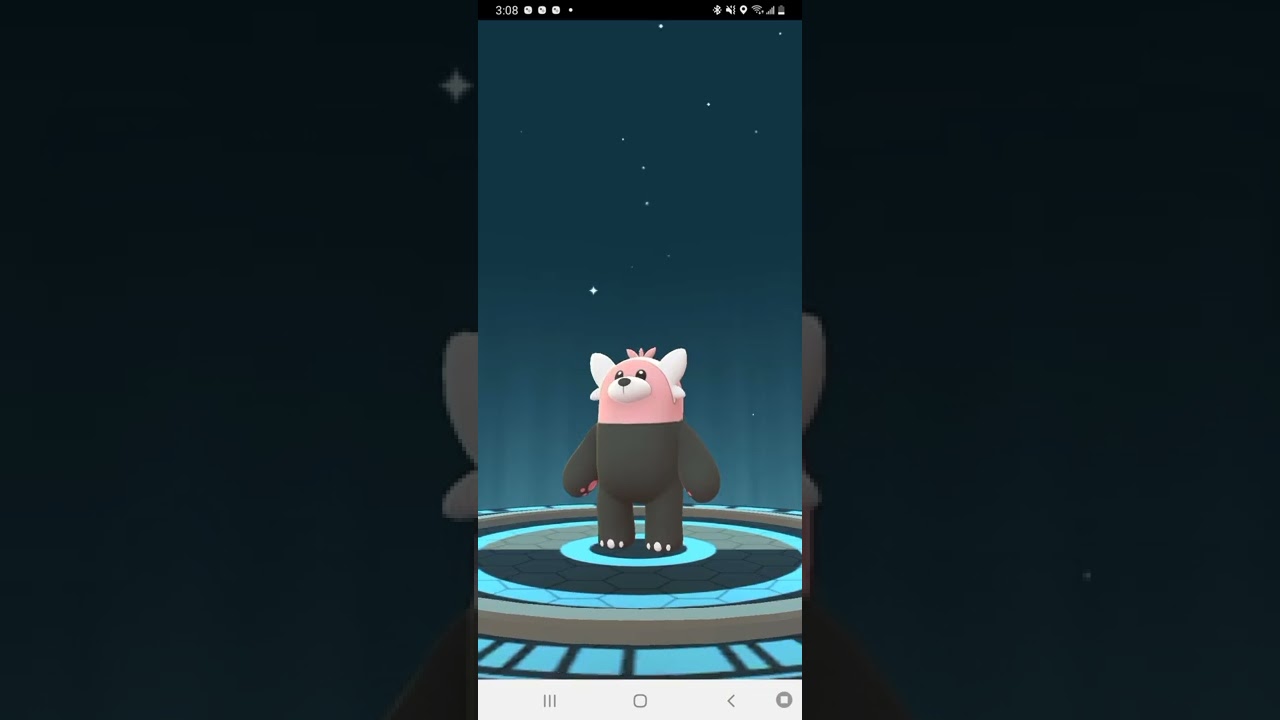 Evolving Stufful into Bewear in pokemon go 