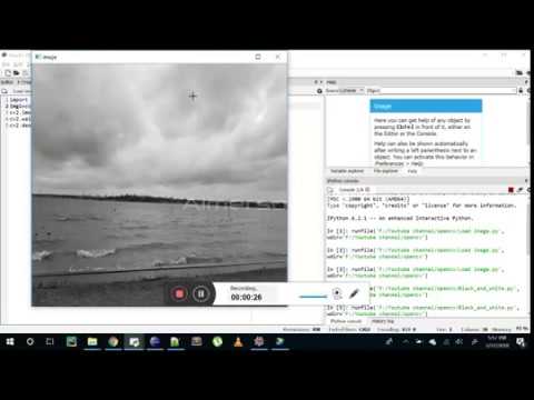Gray level image from color image in opencv with python in Spyder IDE