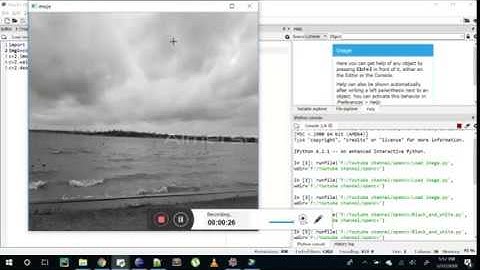 Gray level image from color image in opencv with python in Spyder IDE