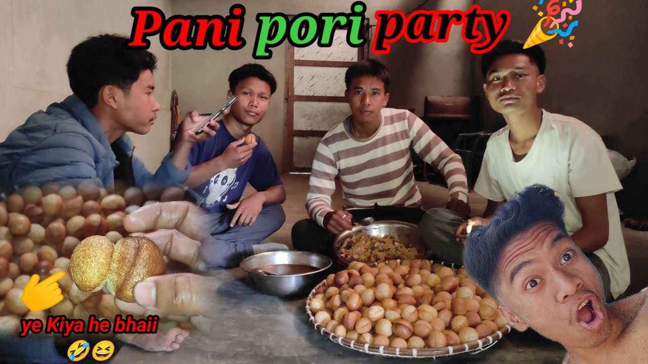 50k ka party 🎉 Pani puri 🎊🤣😁