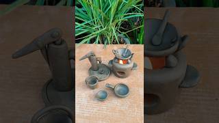 diy mini clay kitchen set, #miniature #creativeclayideas #clay #art #kitchenset #claycrafts #claying