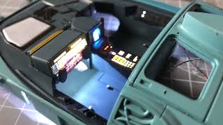 Fujimi 1/24 Blade Runner Spinner Cop Car Cockpit Lights Test #bladerunner