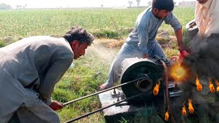 50 year Old Peter diesel Engine Tubwell system start Up After long time in Punjab #farmingchallenge