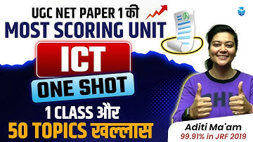 UGC NET Paper 1 Analysis Based ICT | UGC NET ICT Top 50 Topics | UGC NET 2025 ICT | Aditi Mam