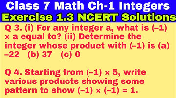 Class 7 Ex 1.3 Q 3 | Q 4 | Integers | Chapter 1 | Math NCERT Solutions | Exercise 1.3 | CBSE
