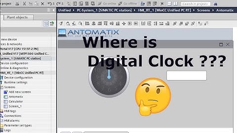 Digital Clock WinCC Unified V17 using JavaScript