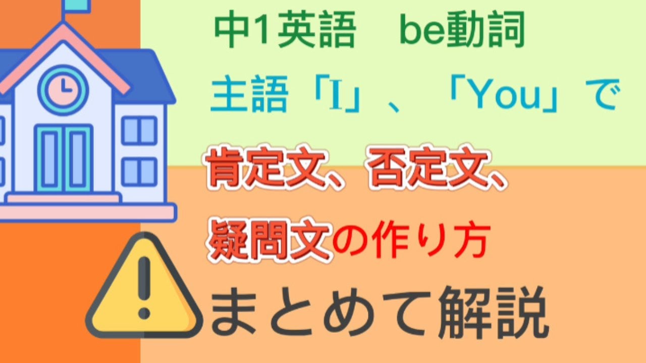 Be動詞で肯定文 否定文 疑問文の作り方 まとめて解説 英語 英会話 英検 Youtube