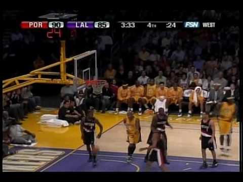 Kobe Bryant 65 points vs Blazers 2006-07 Baseline 3, GT shot