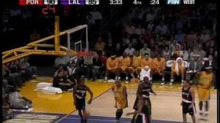 Kobe Bryant 65 points vs Blazers 2006-07 Baseline 3, GT shot