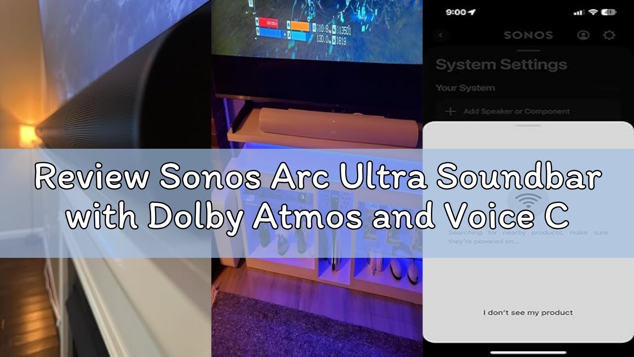 Review Sonos Arc Ultra Soundbar with Dolby Atmos and Voice Control - 9.1.4 Surround Sound for TV and