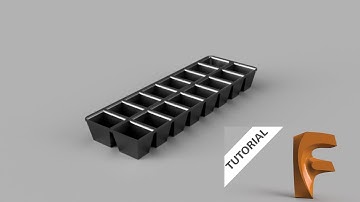 ICE CUBE TRAY model in fusion 360 tutorial for beginners