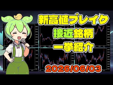 6月3日 新高値ブレイク接近中!？ 東証・個別株の上昇銘柄チャートを一挙紹介