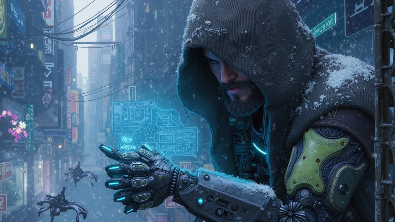 Киборг Чиллаут - Замороженный Кибергород | Футуристическая Электронная Музыка для Учебы и Фокуса