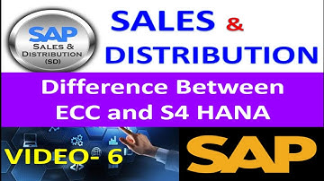 Difference Between ECC & SAP S4HANA | SD | Sales Distribution Configuration in Sap | DK TECHNOLOGIES