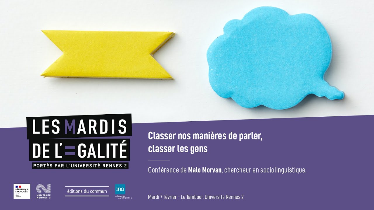 [Mardis de l'égalité] Classer nos manières de parler, classer les gens ...