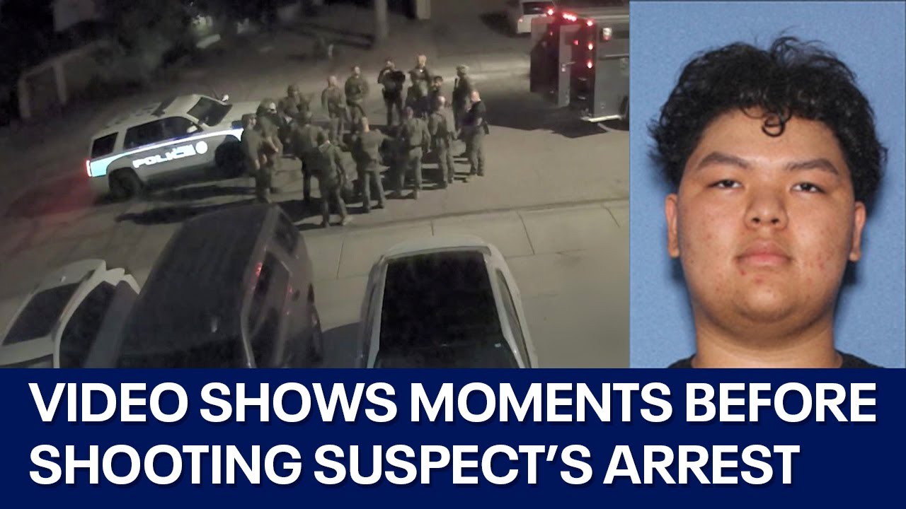 Video shows moments police gather to arrest gas station shooting ...