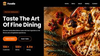 Responsive Restaurant Landing Page | HTML CSS JavaScript