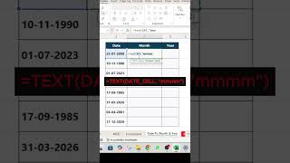 How to Separate Month and Year from Date in Excel 📅✨ #excel #exceltips #excelsinhala #exceltutorial