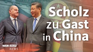 Bundeskanzler Olaf Scholz zu Gast in China: Das Treffen mi Xi Jinping | WDR Aktuelle Stunde