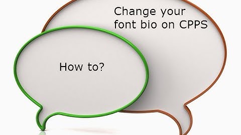 [CPPS TUTORIAL] How to change the font on your bio