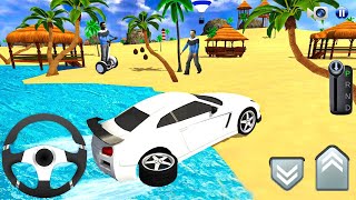 Best android car simulator games – 3D Water Surfer car Floating Beach Drive – Android Gameplay screenshot 5