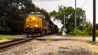 CSX mixed freight M582-02 flying through Mineral Springs 8/03/23