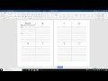 How to create a weekly planner insert in word