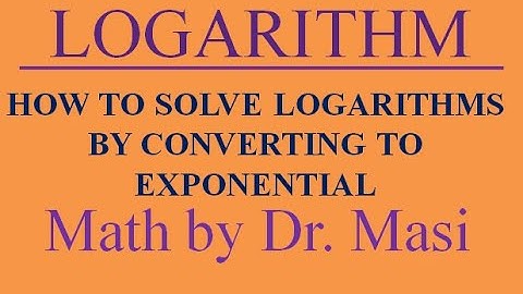 Write the logarithmic equation in exponential form calculator