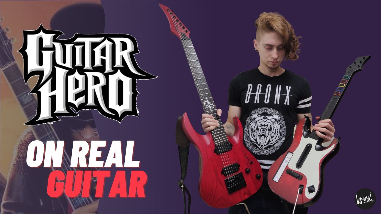 Best GUITAR HERO riffs on real guitar YouTube