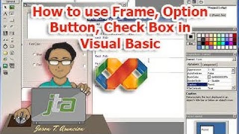 How to use Frame, Option Button, Check Box in Visual Basic