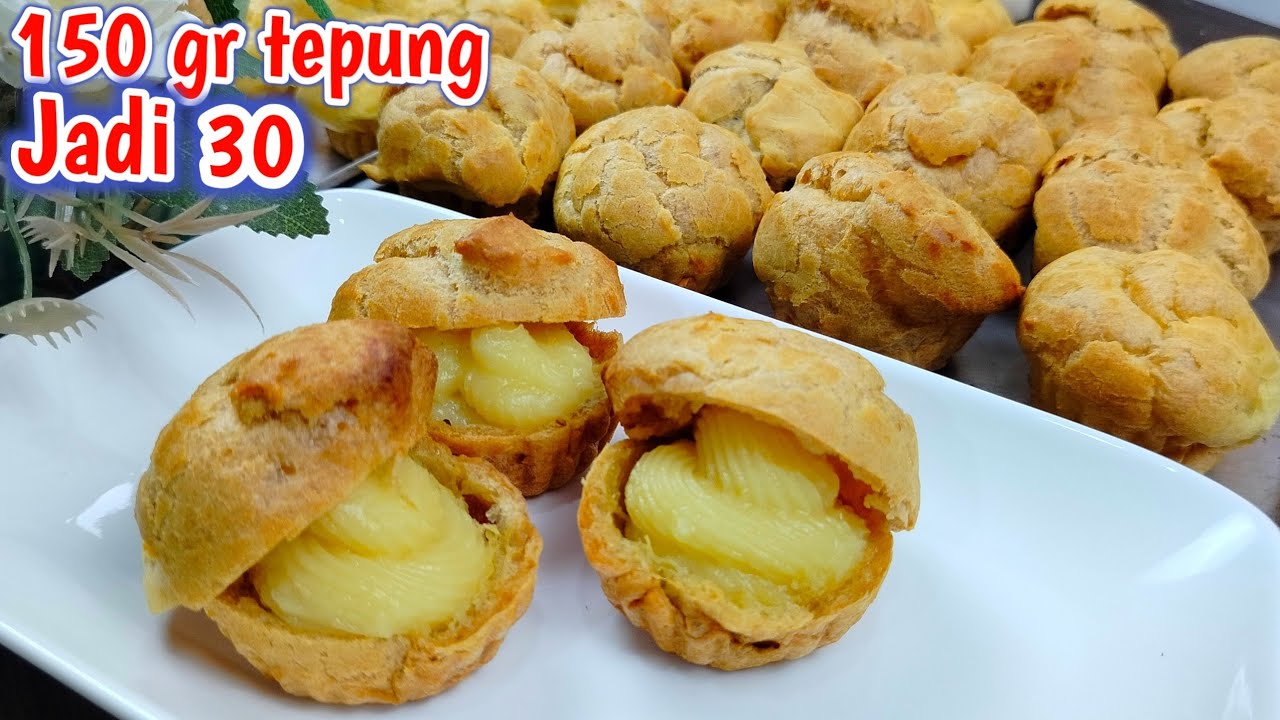 Resep kue sus untuk pemula, mengembang kokoh kopong garing di luar lembut di dalam 100%berhasil