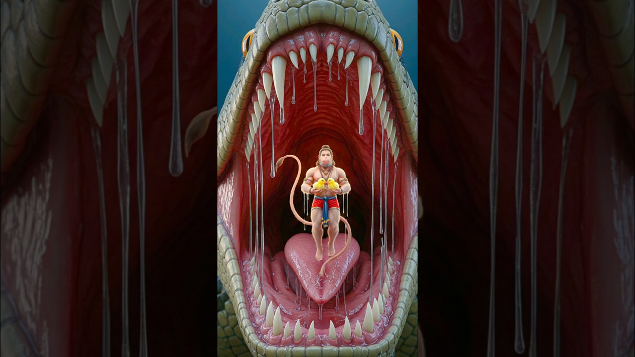 Hanuman Ji Vs Anaconda | 🐤🔥Yellow Chicks Ki Jaan Bach Gayi. #ai #story #hanuman #rescue