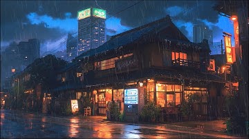 1980s & 90s Lofi Hip Hop Music 🎵🌧️ Nostalgic Night Streets in Tokyo Town
