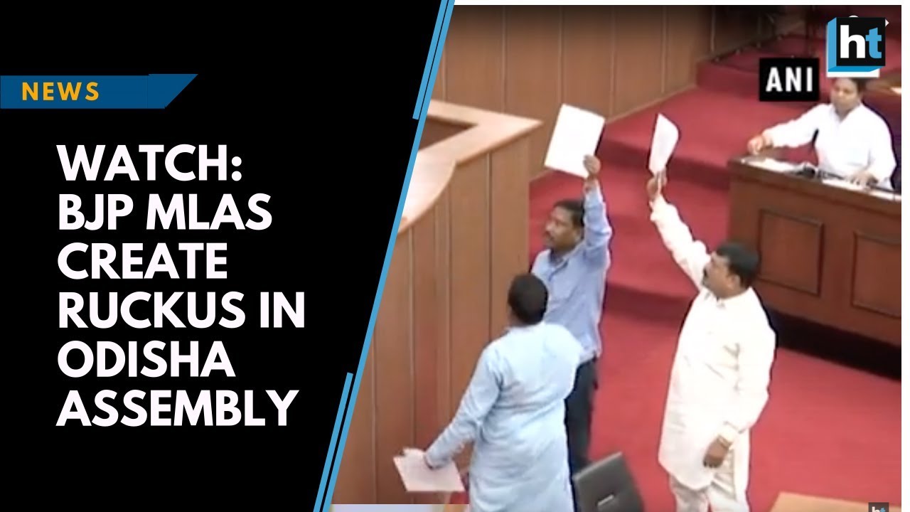 Watch: BJP MLAs create ruckus in Odisha Assembly