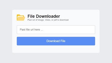 Download Any File with Vanilla JavaScript | Download Image or Video in HTML CSS & JavaScript