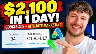 Кадр из ролика «How I Made $2,100 in One Day With Google Ads Affiliate Marketing»