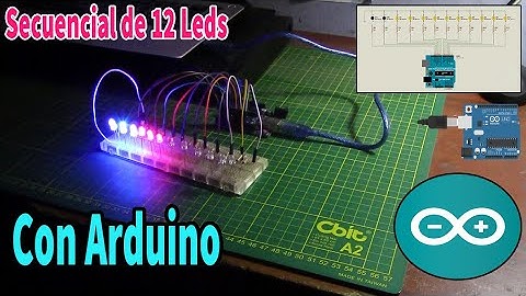 Secuencial de 12 Leds con Arduino