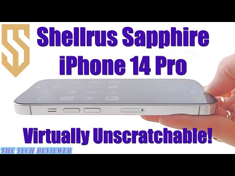 Shellrus Sapphire for iPhone 14 Pro: Real Sapphire * Virtually Unscratchable * New Installer!