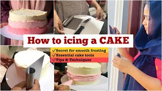Cake Decorating | Cake icing tutorial for beginners | Basic icing techniques