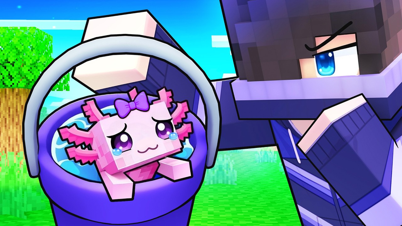 Becoming a BABY AXOLOTL in Minecraft!