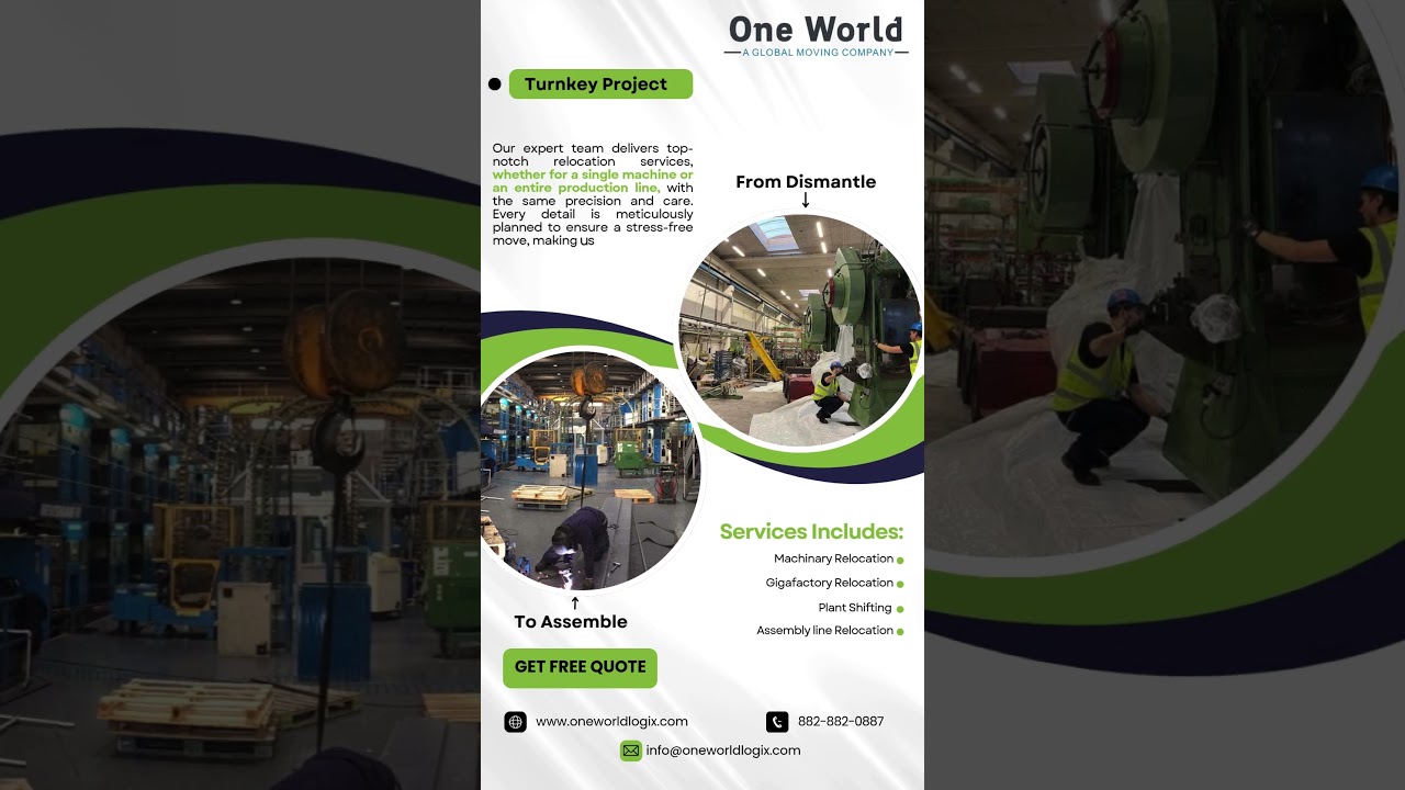 Expert Machinery Relocation Services