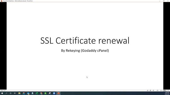 SSL Certificate Renewal / Rekeying Godaddy CPanel Hosting