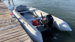 Inflatable boating at the lake